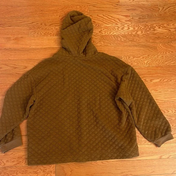 Madewell quilted sweatshirt with hood. Size XL - Caramel color - Picture 3 of 3